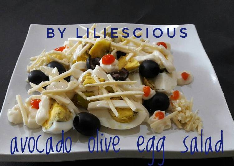 Avocado olive egg salad #keto