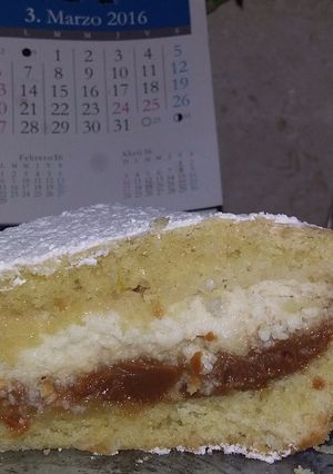 Una foto de Torta de ricota y dulce de leche