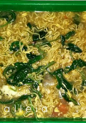Foto resep Mie Kangkung Kuah Lezat