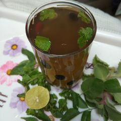 Herbal Tea of fresh leaves A picture of Herbal Tea of fresh leaves.