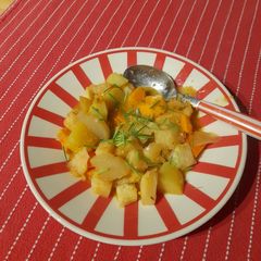 A picture of Easy vegan hotchpot with season´s veg.