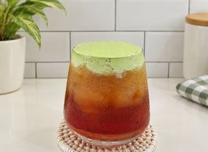 Foto resep Oolong Peach Matcha Cloud