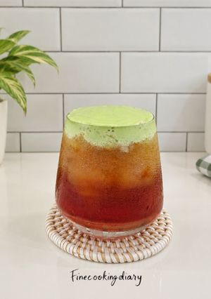 Foto resep Oolong Peach Matcha Cloud