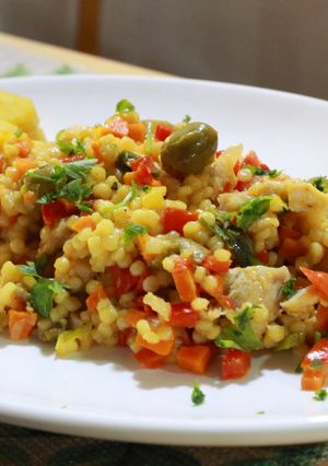 Una foto de Cuscús de pollo al curry