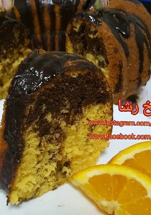 صورة لوصفة كيكة البرتقال والشوكولا