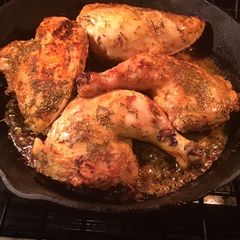A picture of California Farm Skillet Cornish Hen.