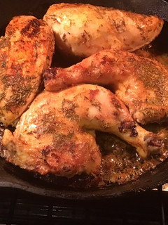 A picture of California Farm Skillet Cornish Hen.