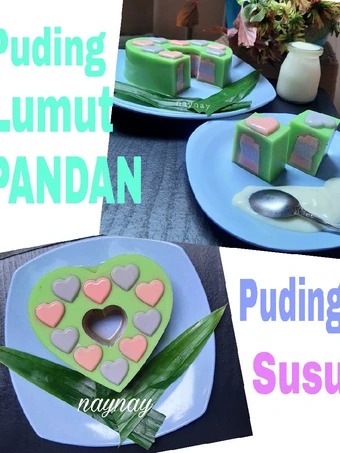 Cara Mudah Membikin Resep Puding Lumut Pandan (Isi Puding Susu) yang Bikin Ngiler Anti Ribet, Lezat Sekali