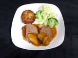 Asado de Carne Molida con Salsa de Champiñones