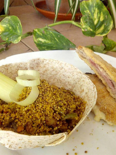 Una foto de San jacobos al horno con quinoa a la mostaza
