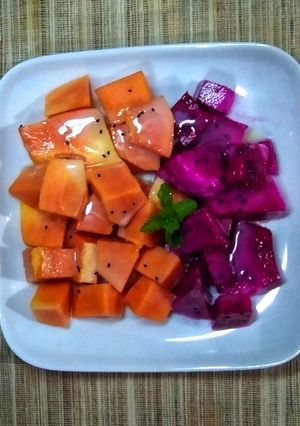 Foto resep Buah potong toping skm