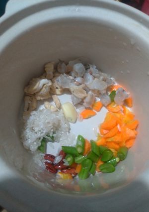 Foto resep MPASI 6Bln Udang Wortel Buncis Kacang Merah Tempe (Slowcooker)