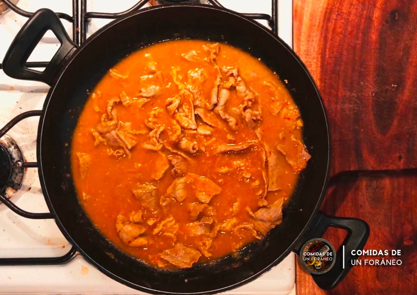 Bistec en Salsa de Chile de Árbol