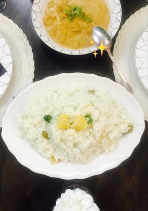 صورة لوصفة أرز أبيض حبه طويلة 🍚