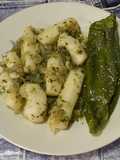 Squid Strips with Garlic and Parsley