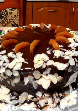 Barackos csokoládés torta recept fotója