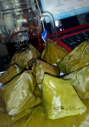 Foto resep Kue mendut aka bugis ketan dg tutorial bungkus daun