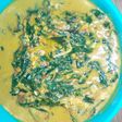 Gulai daun singkong tumbuk telor ceplok