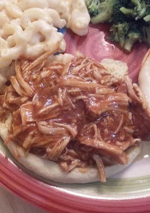 A picture of Shredded Hawaiian Chicken - Crockpot Recipe.