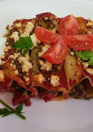 O poză a rețetei Cannelloni cu ricotta și spanac.