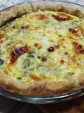 Quiche Lorraine con brócoli y jamón