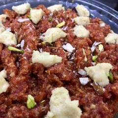 Gajar ka halwa (colourful dish) A picture of Gajar ka halwa (colourful dish).