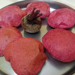 A picture of Beetroot puri.