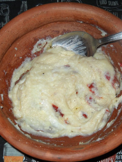 Una foto de Puré de papas con morrón asado
