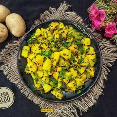 A picture of Jeera Aloo (Cumin Potatoes).