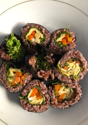 Foto resep Kimbab nasi merah