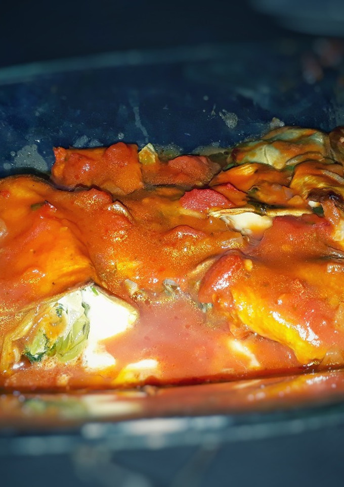Una foto de Rollitos de berenjenas
