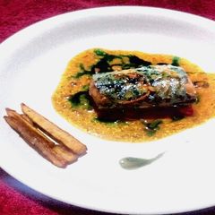 Steamed Fish in Carrot Jus A picture of Steamed Fish in Carrot Jus.