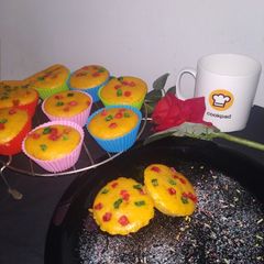 A picture of Carrot Cadamom CupCake.