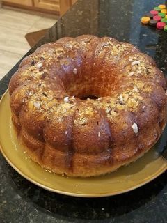 A picture of Carolyn's Bacardi Rum Cake.