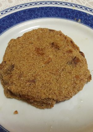 Una foto de Hamburguesa de teff y boletus horneada, baja en grasa, sin gluten yvegana 🍔