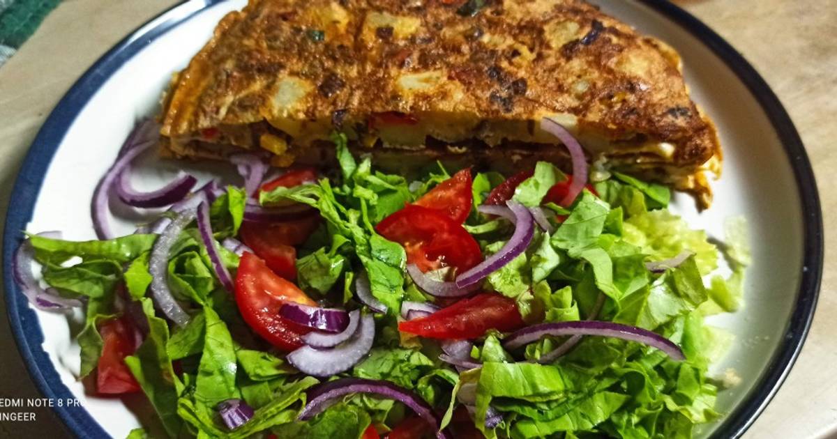 Tortilla De Papas And Ensalada🥗 Receta De Gingeer Cookpad 2320