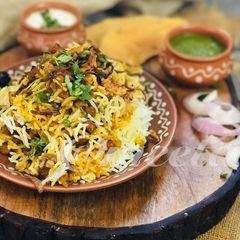 A picture of Kale Chane ki Biryani.