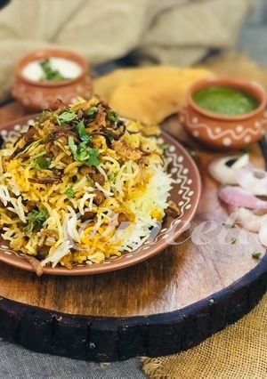 A picture of Kale Chane ki Biryani.