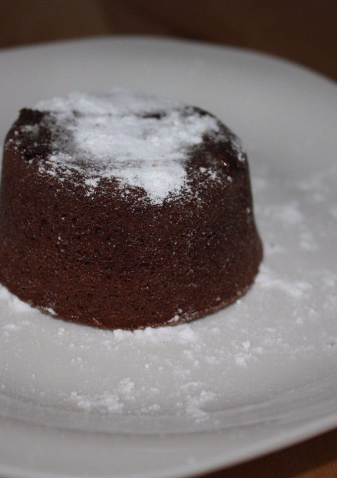 Una foto de Coulant de chocolate