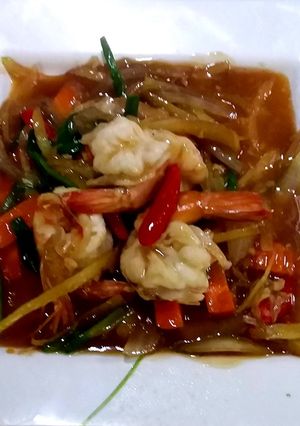 รูปของ กุ้งผัดขิง