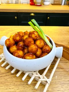 Foto resep Bola-bola mochi kentang pedas manis