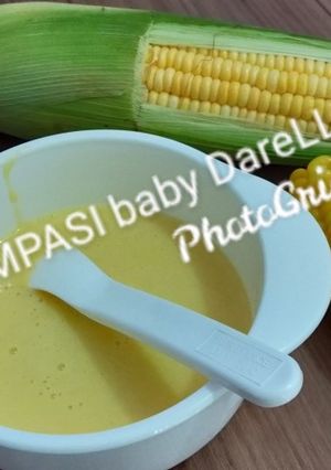 Foto resep MPASI Pure Jagung Manis /Sweetcorn 🌽 Baby Darell 6mo