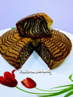 A picture of Zebra Cake (Eggless).