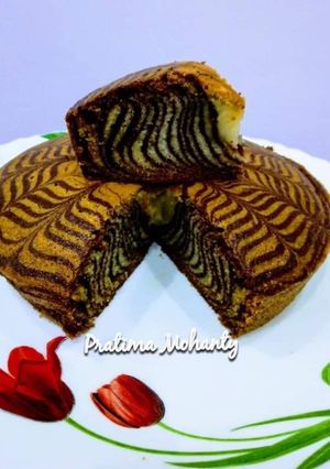 A picture of Zebra Cake (Eggless).