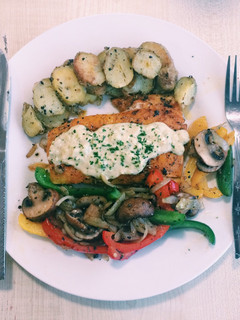 A picture of Pan-Seared Fish with Garlic Lime Butter Sauce.