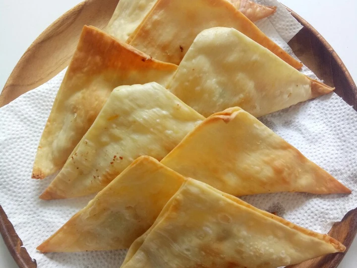 Langkah Mudah untuk Menyiapkan Resep  Pangsit goreng isi udang ayam yang Lezat Sekali, Enak