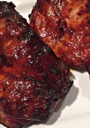 Una foto de Costillas a la barbacoa
