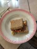 Pastel integral con vegetales y queso