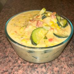 A picture of Calabaza a la Mexicana (Stewed Mexican zucchini).