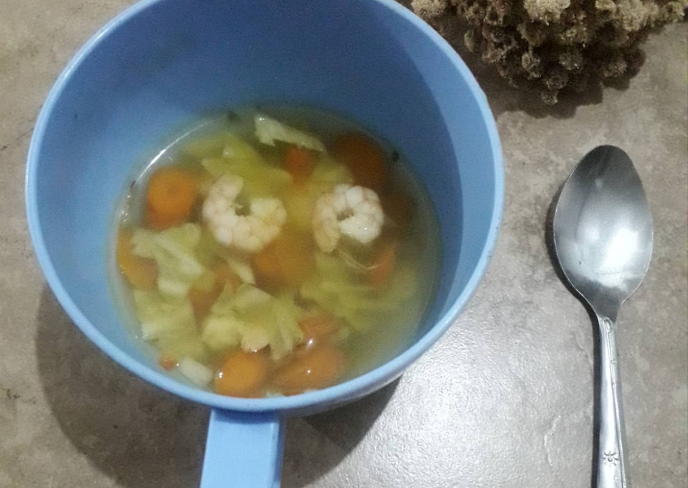 Sup udang simpel for batita tanpa minyak